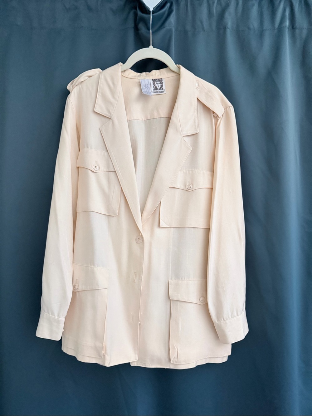 Vintage Anne Klein Cream Utility Jacket